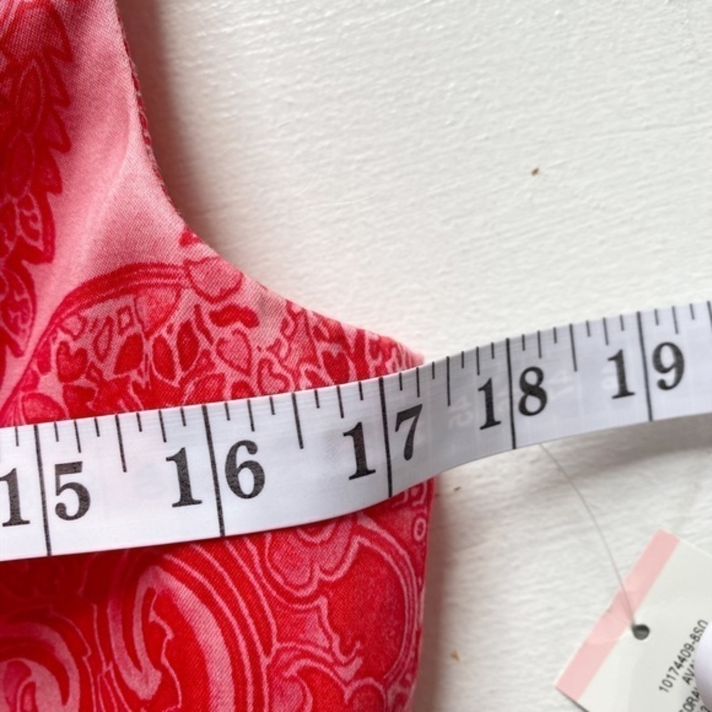 Jones New York Signature Pink & Red Paisley Surplice V-Neck Sheath Dress NWT - Picture 9 of 12